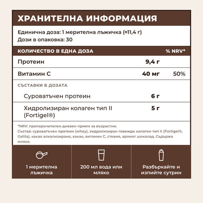 Хранителна информация и начин на прием на ProtoCol Колаген & Протеин
